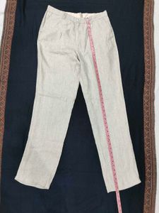 Classic Beige Linen Trousers