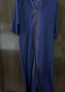 Elegant Navy Embellished Maxi Dress
