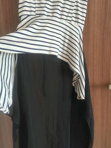 Striped High-Low Tunic Top