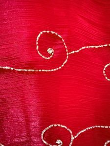 Jimmy Choo Red Handwork Saree