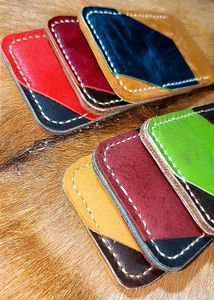 Handmade Leather Cardholder 2 pieces combo