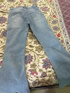 Light Wash Flared Jeans