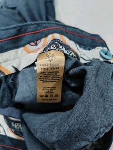 Men's Dark Blue Lyocell Chino Shorts