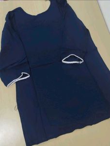 Timeless Embroidered Navy Kurta