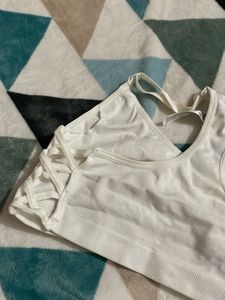 Censored White Sports Bra