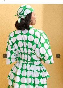 Chic Green Polka Dot peplum co-ord set