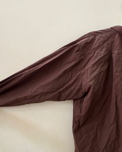 Brown Long Sleeve Button-Up Shirt