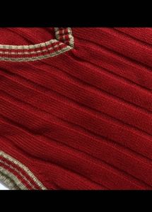Adidas Vintage Red Knit Vest Sweater