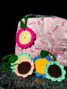 Crochet Flower keychain