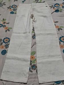 Cream Wide Leg Trousers
