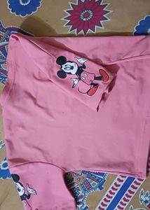 Pink Graphic Crop Top