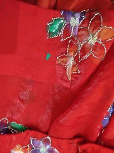 Vibrant Red Embroidered Lehenga Choli Set