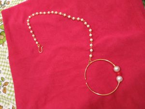 Nathani Elegant Pearl Nath with Chain