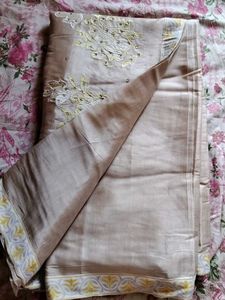 Beige Saree