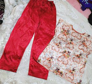 Very Fancy Floral Satin Night Dress