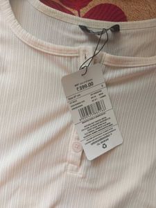 Ribbed Cream Hanley Button-Up Crop Top