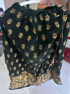 bottle green colour lehenga choli