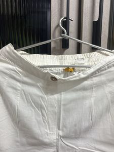 Classic White Cotton Kurti  Pants