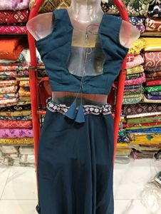 Embroidered Blouse And Plazo