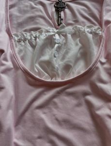 pink couquette top