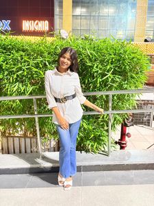 White Shirt with Belt