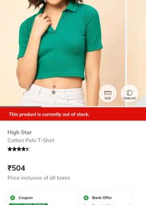 Green Crop top