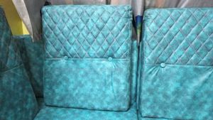 Teal Tufted Sectional Sofa