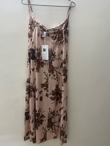 Floral Print Spaghetti Strap Midi Dress