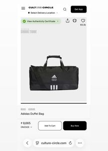 Adidas Black Duffle Bag