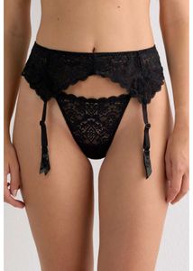 Elegant Black Lace Garter Belt
