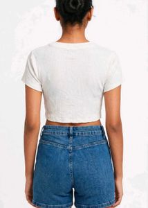 White crop top