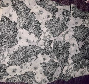 Black &amp; White Paisley Tunic Top