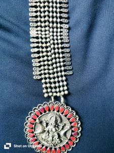 Traditional antique  Indian Oxidised Necklace long