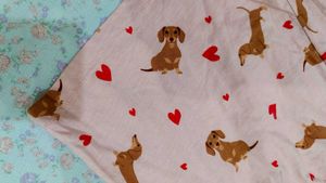 Cute Dachshund &amp; Heart Pajama Shorts