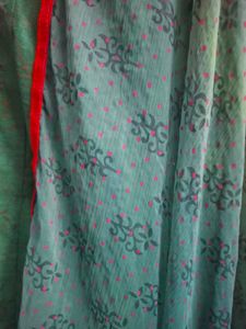 Embellished Teal Kurta with dupatta