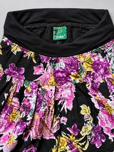 Floral Print Mini Skirt
