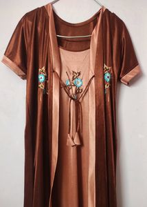 Embroidered Maxi Night Gown