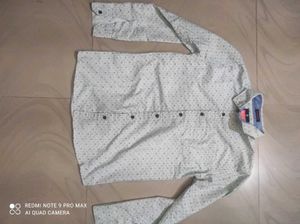 Retro Pattern Button-Up Shirt