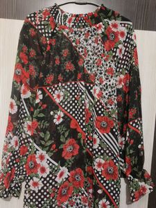 Chic Floral Patchwork Blouse