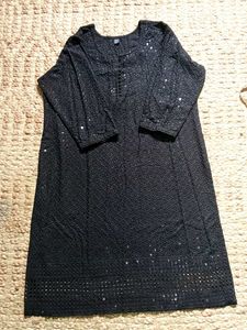 Elegant Black Kurta with Sequins