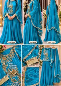 Stunning sea green Embroidered Lehenga Choli