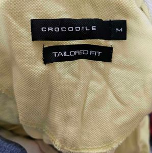 Men's Yellow Crocodile Polo Shirt (size M)
