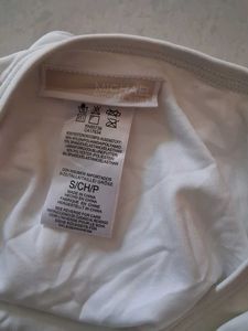 White Bikini Bottom with Zipper Detail
