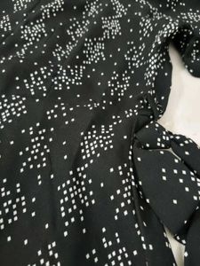 Black Midi Dress With Waist Tie