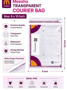 Meesho Courier Bags, Size 8"×10, (Pack Of 10)