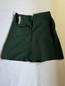 Chic Dark Green A-Line Skirt