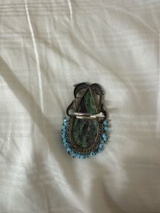 brass ring with unique stone