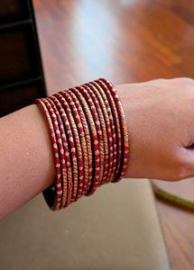 maroon glass bangals