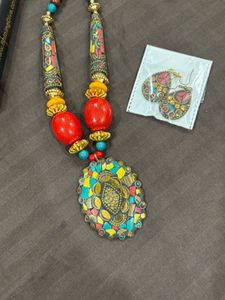 Boho Tribal Necklace &amp; Earrings Set
