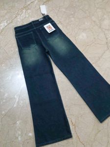 Vintage Wash Wide Leg Jeans